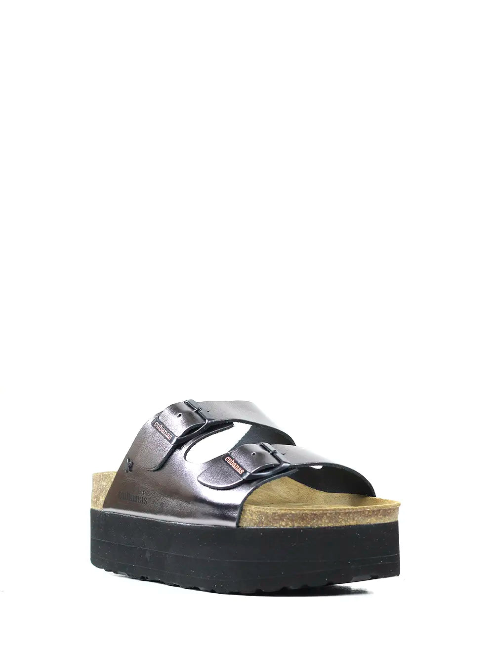 Amália Platform Sandals in Silver Leather