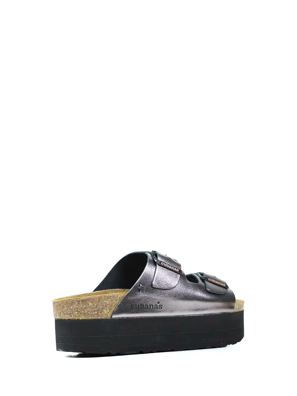Amália Platform Sandals in Silver Leather