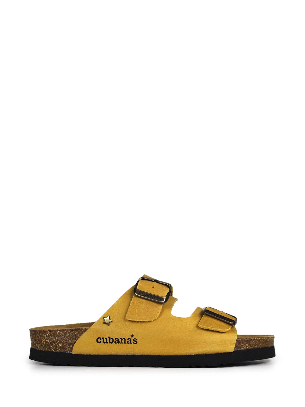 Amalia Yellow Leather Sandal with Two Straps