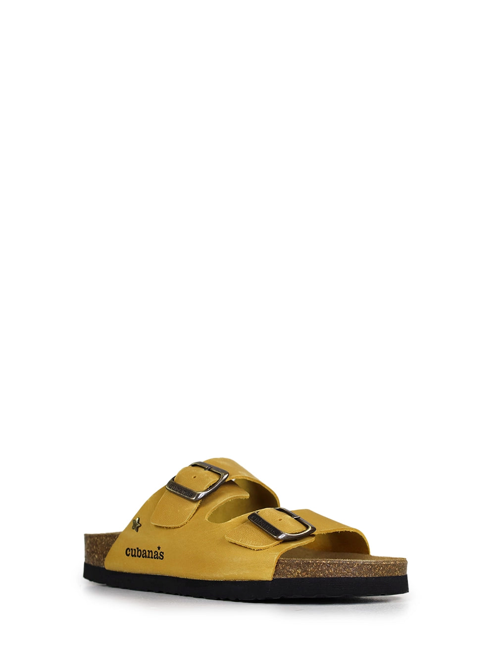 Amalia Yellow Leather Sandal with Two Straps