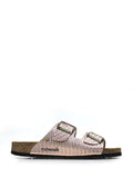 Amália Blue Leather Sandals with Two Straps