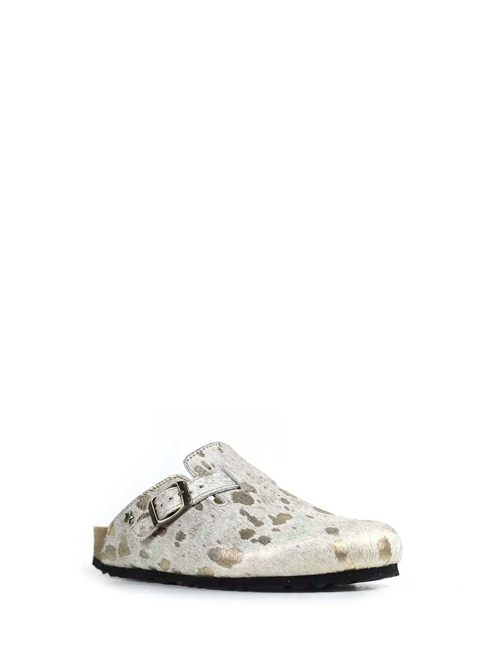 Maria Golden Animal Print Sandals