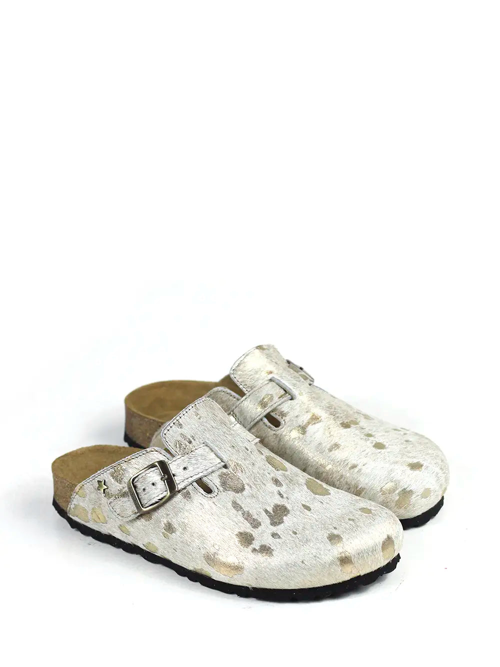 Maria Golden Animal Print Sandals