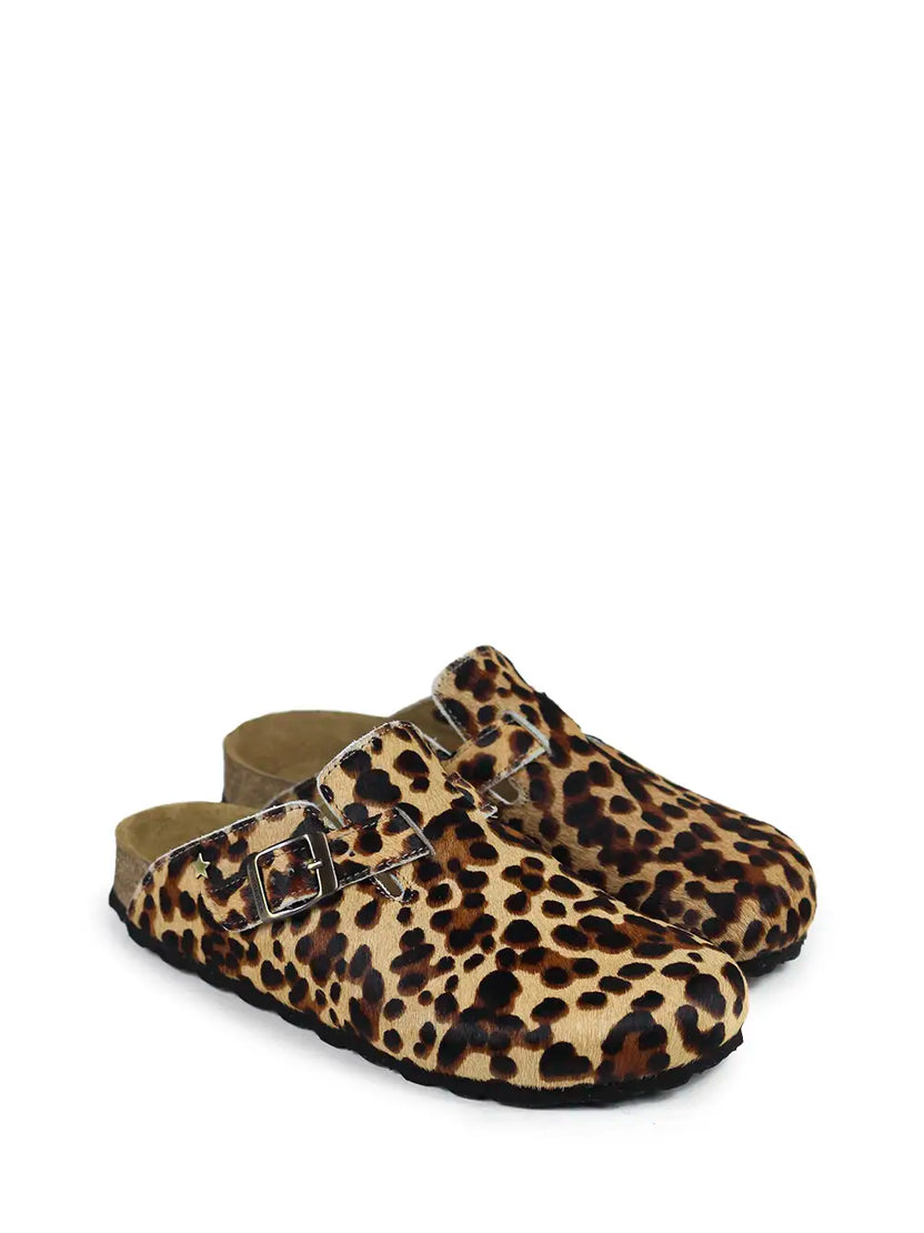 Maria Brown Animal Print Sandals